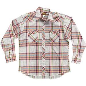 Rustler Men's Size XL Button Up Pearl Snap Shirt Western Wear